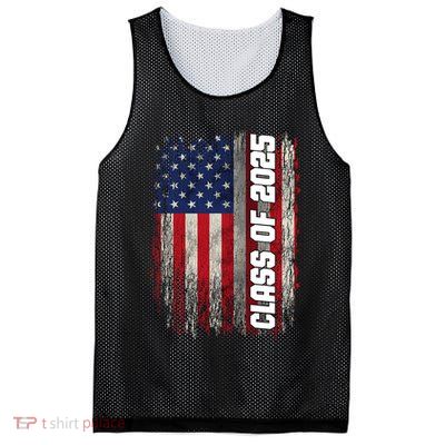 Class Of 2025 Funny Senior 2025 Usa American Flag Mesh Reversible Basketball Jersey Tank