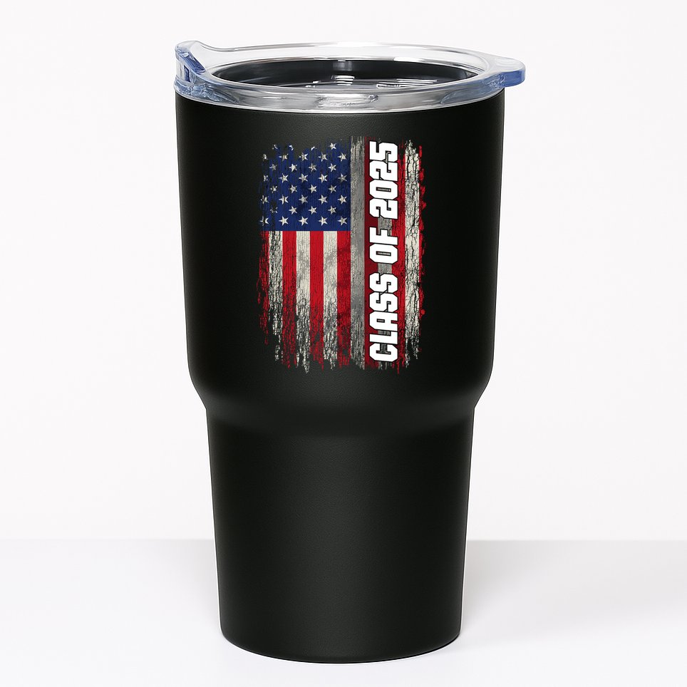 Class Of 2025 Funny Senior 2025 Usa American Flag Tumbler