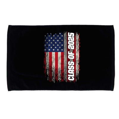 Class Of 2025 Funny Senior 2025 Usa American Flag Microfiber Hand Towel