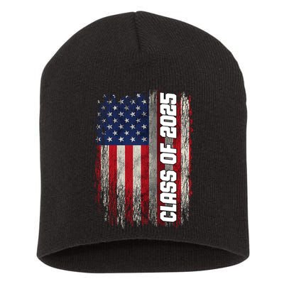 Class Of 2025 Funny Senior 2025 Usa American Flag Short Acrylic Beanie
