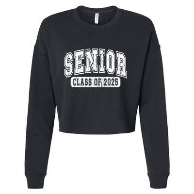 Class Of 2025 Senior 2025 Vintage Seniors Graduation 2025 Gift Cropped Pullover Crew