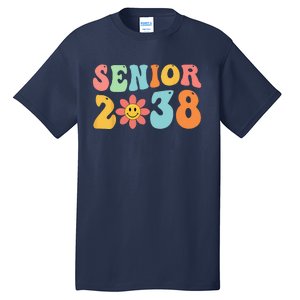 Class Of 2038 Senior 38 Graduation Last Day Of School Groovy Tall T-Shirt