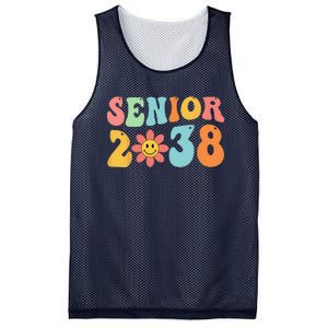 Class Of 2038 Senior 38 Graduation Last Day Of School Groovy Mesh Reversible Basketball Jersey Tank