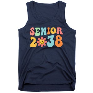 Class Of 2038 Senior 38 Graduation Last Day Of School Groovy Tank Top