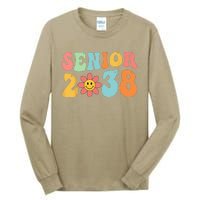 Class Of 2038 Senior 38 Graduation Last Day Of School Groovy Tall Long Sleeve T-Shirt