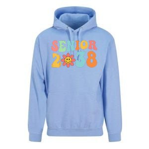 Class Of 2038 Senior 38 Graduation Last Day Of School Groovy Unisex Surf Hoodie