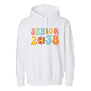 Class Of 2038 Senior 38 Graduation Last Day Of School Groovy Garment-Dyed Fleece Hoodie