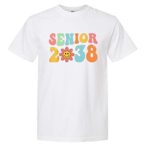 Class Of 2038 Senior 38 Graduation Last Day Of School Groovy Garment-Dyed Heavyweight T-Shirt