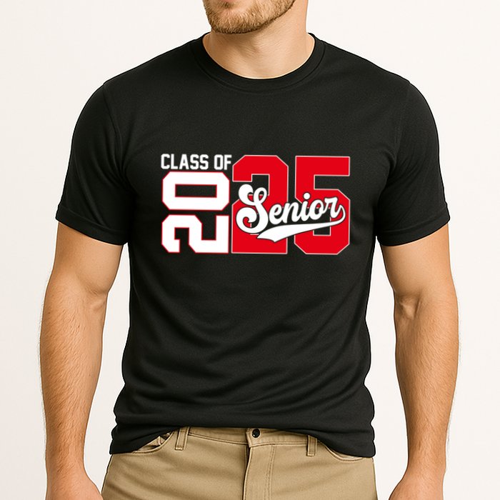 Class Of 2025 Senior Graduation 2025 Back To School Red Gift Cooling Performance Crew T-Shirt