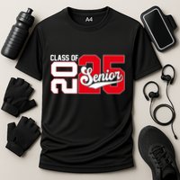 Class Of 2025 Senior Graduation 2025 Back To School Red Gift Cooling Performance Crew T-Shirt