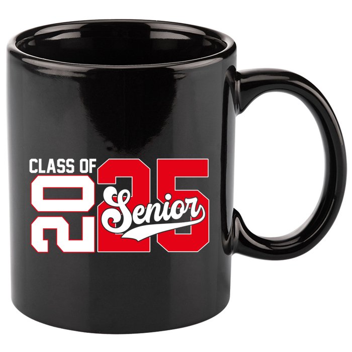 Class Of 2025 Senior Graduation 2025 Back To School Red Gift 11oz C Handle Ceramic Mug