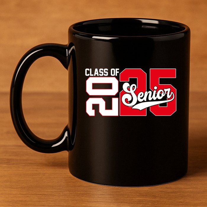 Class Of 2025 Senior Graduation 2025 Back To School Red Gift 11oz C Handle Ceramic Mug