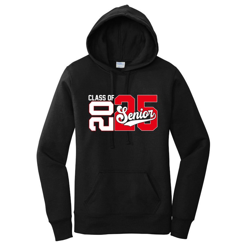 Class Of 2025 Senior Graduation 2025 Back To School Red Gift Women's Pullover Hoodie