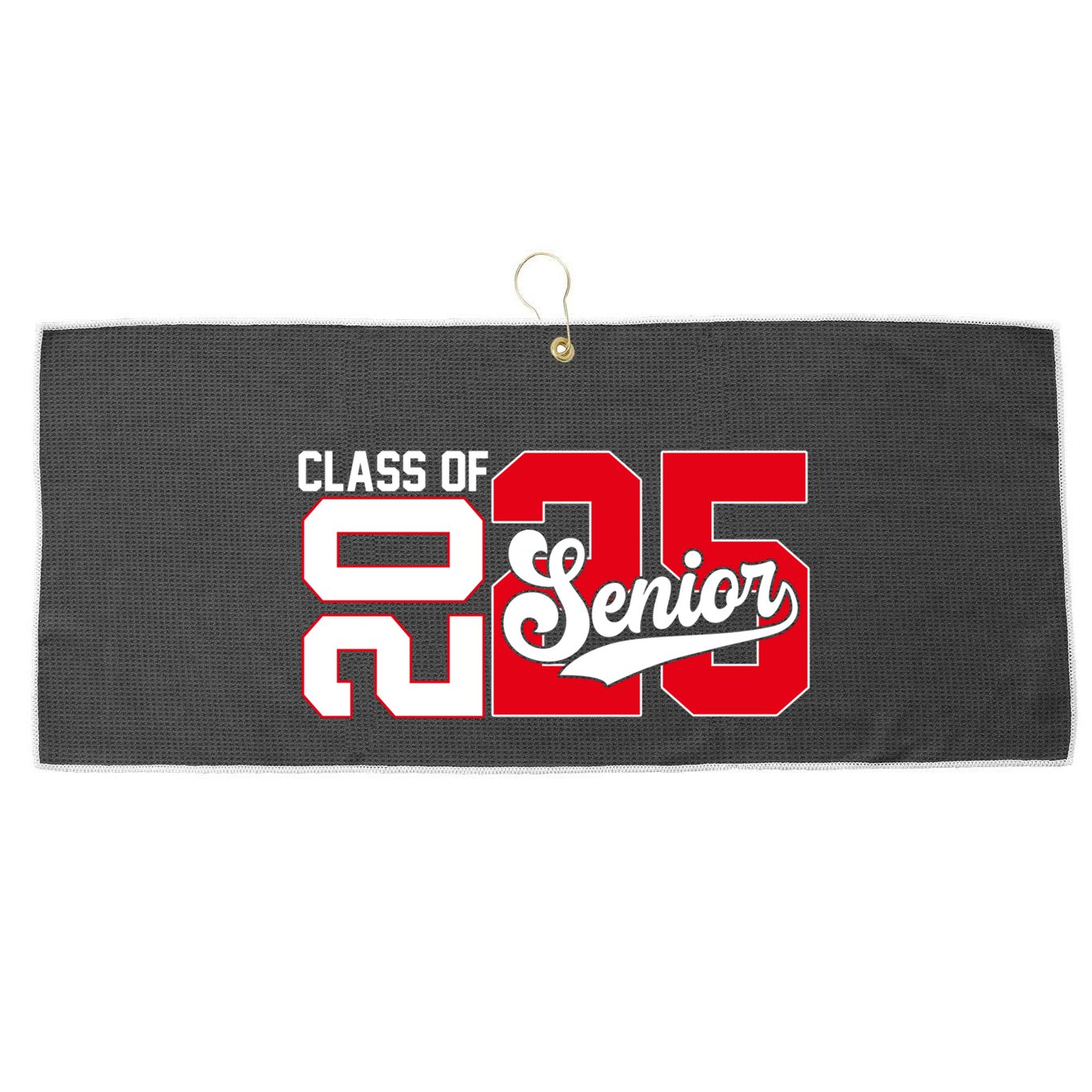 Class Of 2025 Senior Graduation 2025 Back To School Red Gift Large Microfiber Waffle Golf Towel