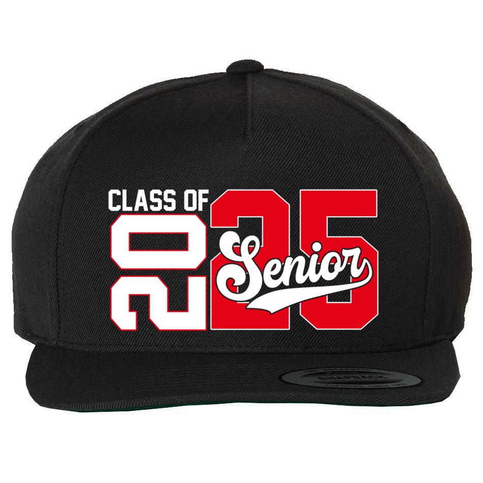 Class Of 2025 Senior Graduation 2025 Back To School Red Gift Wool Snapback Cap