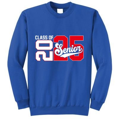 Class Of 2025 Senior Graduation 2025 Back To School Red Gift Tall Sweatshirt