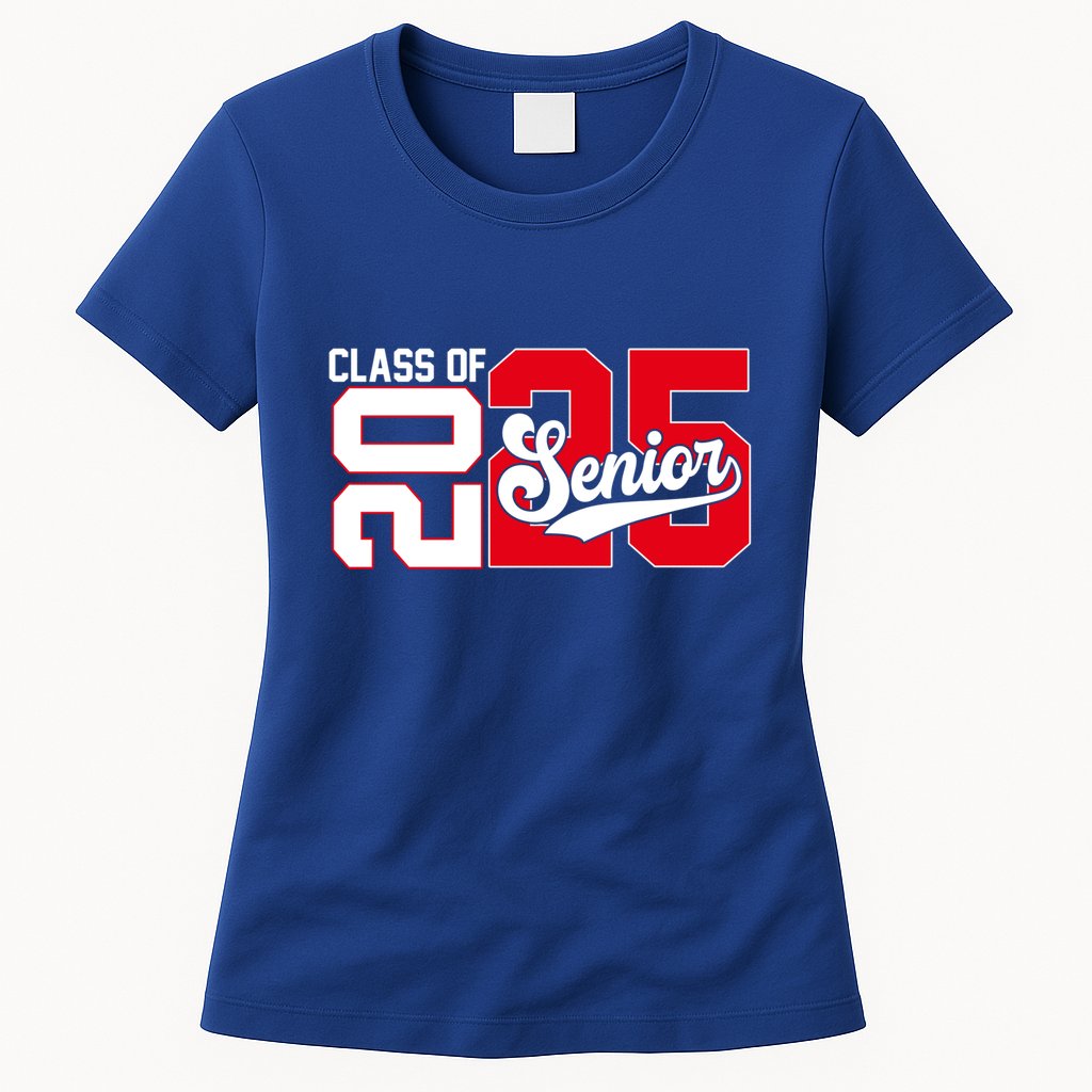 Class Of 2025 Senior Graduation 2025 Back To School Red Gift Womens T-Shirt