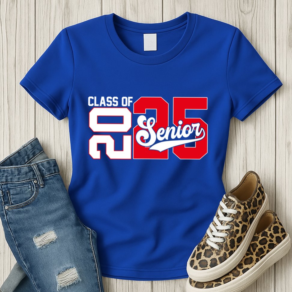 Class Of 2025 Senior Graduation 2025 Back To School Red Gift Womens T-Shirt