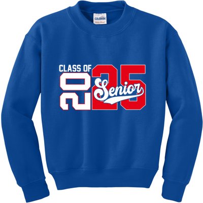 Class Of 2025 Senior Graduation 2025 Back To School Red Gift Kids Sweatshirt