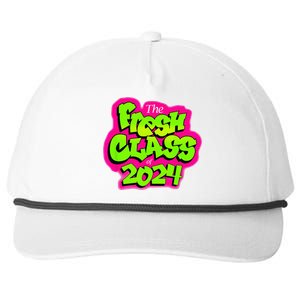 Class Of 2024 Senior Fresh 90s Retro TV Style Graduation Snapback Five-Panel Rope Hat