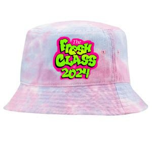 Class Of 2024 Senior Fresh 90s Retro TV Style Graduation Tie-Dyed Bucket Hat