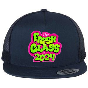 Class Of 2024 Senior Fresh 90s Retro TV Style Graduation Flat Bill Trucker Hat