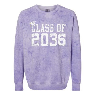 Class Of 2036 Grow With Me First Day Of School Graduation Cute Colorblast Crewneck Sweatshirt