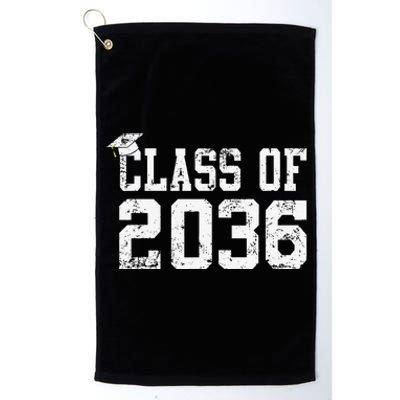 Class Of 2036 Grow With Me First Day Of School Graduation Cute Platinum Collection Golf Towel