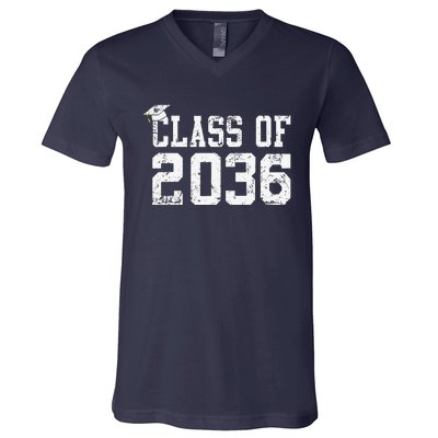 Class Of 2036 Grow With Me First Day Of School Graduation Cute V-Neck T-Shirt