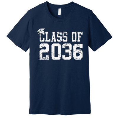 Class Of 2036 Grow With Me First Day Of School Graduation Cute Premium T-Shirt