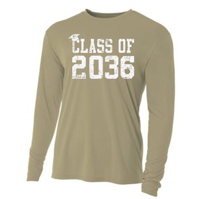 Class Of 2036 Grow With Me First Day Of School Graduation Cute Cooling Performance Long Sleeve Crew