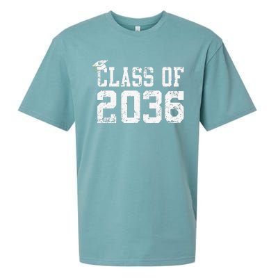 Class Of 2036 Grow With Me First Day Of School Graduation Cute Sueded Cloud Jersey T-Shirt