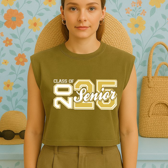 Class Of 2025 Senior Graduation Garment-Dyed Women's Muscle Tee