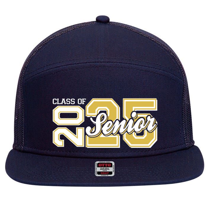 Class Of 2025 Senior Graduation 7 Panel Mesh Trucker Snapback Hat
