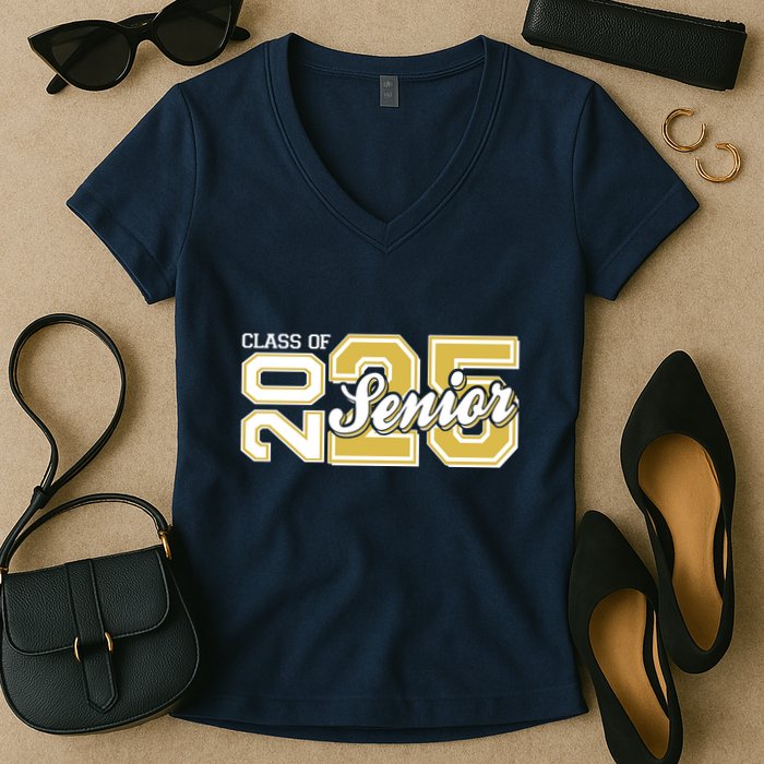 Class Of 2025 Senior Graduation Women's V-Neck T-Shirt