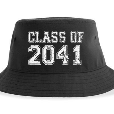 Class Of 2041 Grow With Me Graduation Vintage Premium Sustainable Bucket Hat