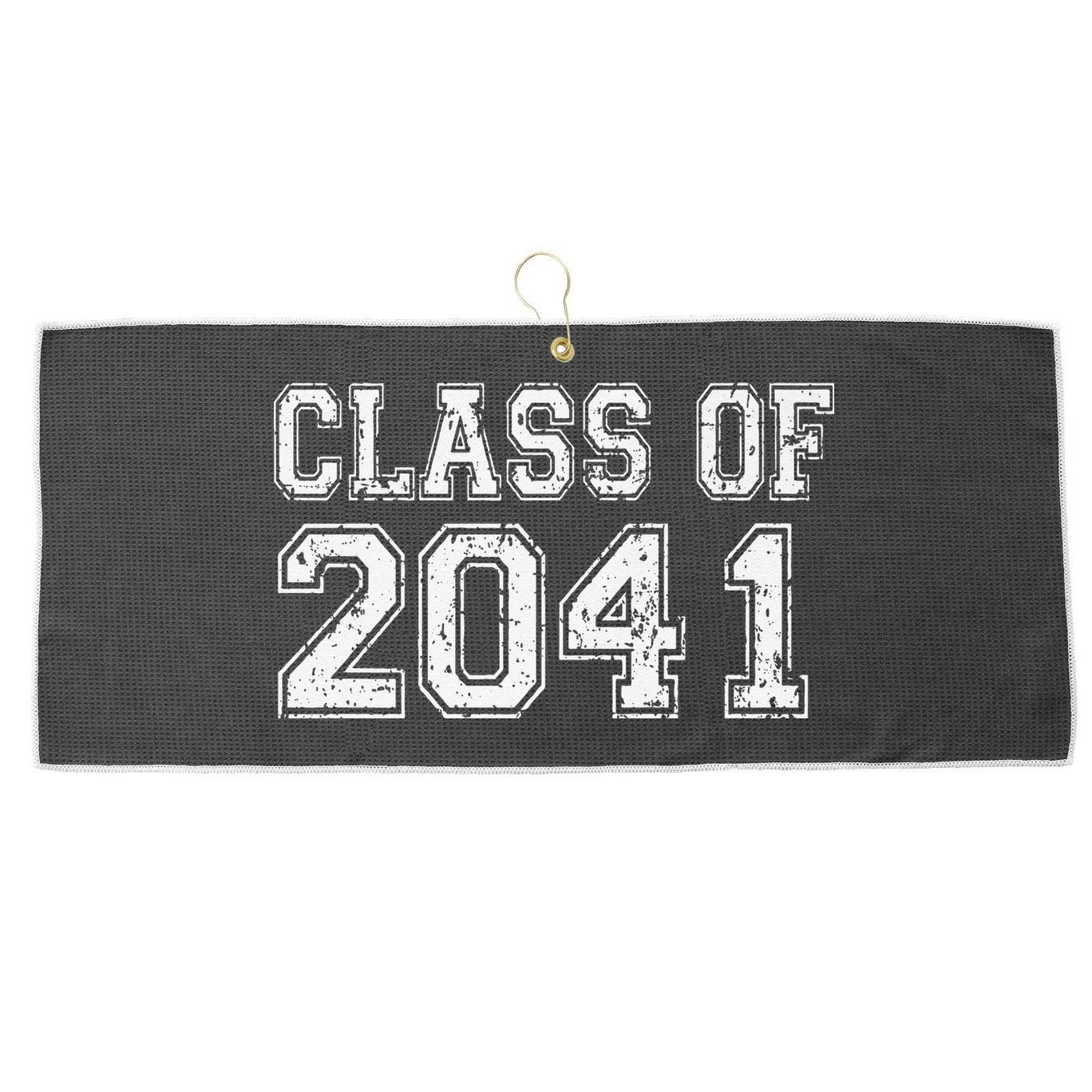 Class Of 2041 Grow With Me Graduation Vintage Premium Large Microfiber Waffle Golf Towel