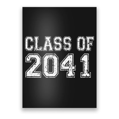 Class Of 2041 Grow With Me Graduation Vintage Premium Poster