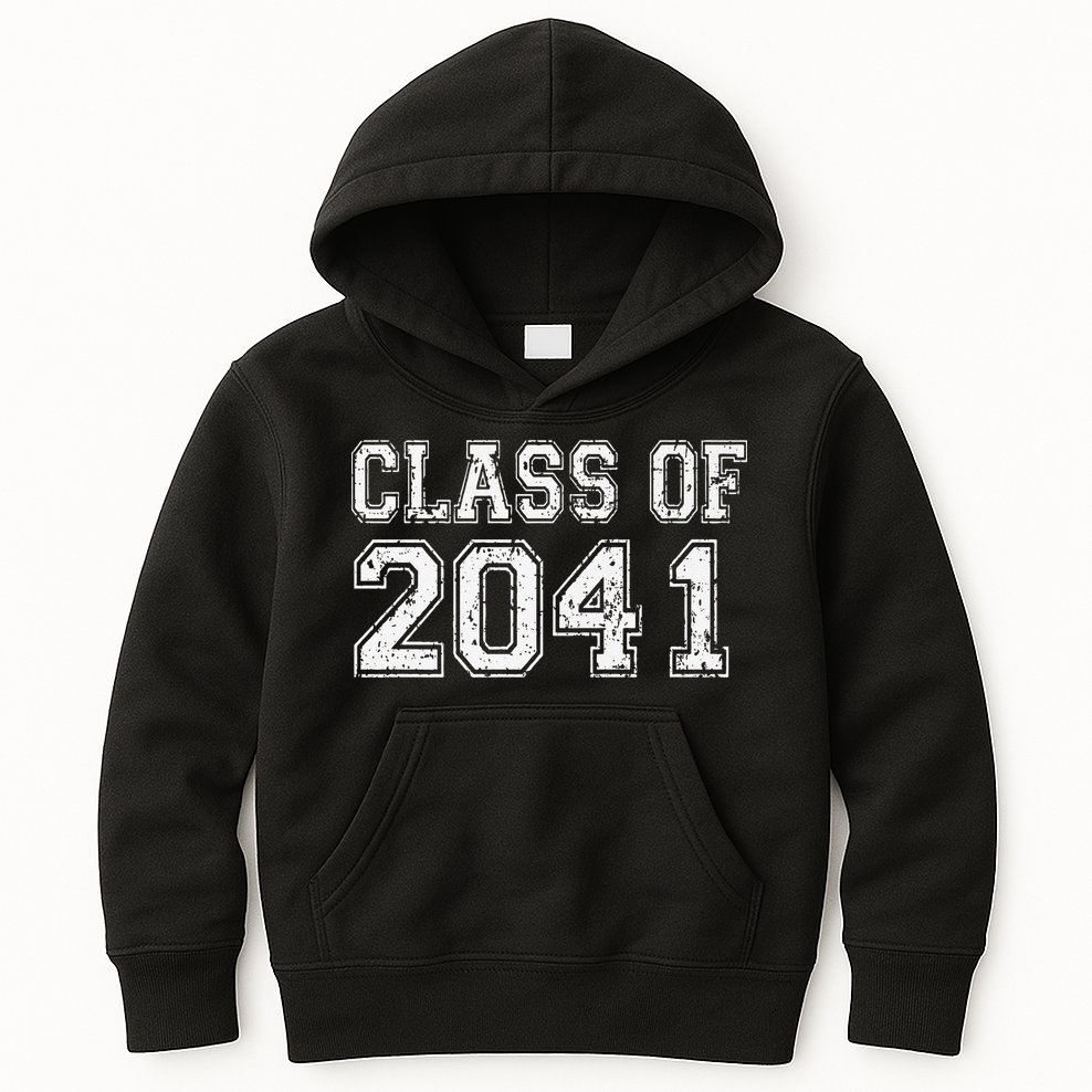 Class Of 2041 Grow With Me Graduation Vintage Premium Kids Hoodie