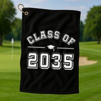Class Of 2035 Graduation Golf Towel