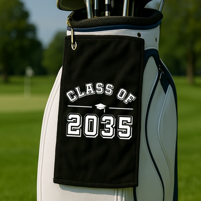 Class Of 2035 Graduation Golf Towel