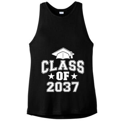 Class Of 2037 Grow With Me First Day Of School Graduation Ladies PosiCharge Tri-Blend Wicking Tank