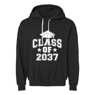 Class Of 2037 Grow With Me First Day Of School Graduation Garment-Dyed Fleece Hoodie