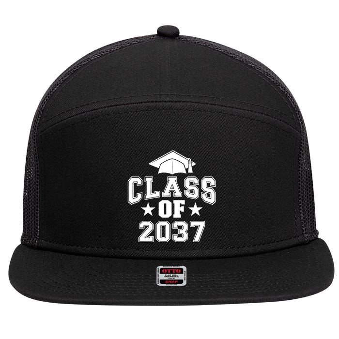 Class Of 2037 Grow With Me First Day Of School Graduation 7 Panel Mesh Trucker Snapback Hat