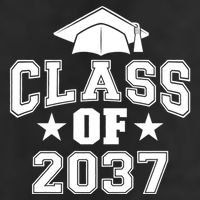 Class Of 2037 Grow With Me First Day Of School Graduation 7 Panel Mesh Trucker Snapback Hat