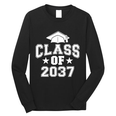 Class Of 2037 Grow With Me First Day Of School Graduation Long Sleeve Shirt