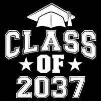 Class Of 2037 Grow With Me First Day Of School Graduation 7-Panel Snapback Hat
