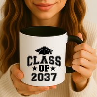Class Of 2037 Grow With Me First Day Of School Graduation Mug
