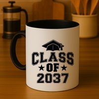 Class Of 2037 Grow With Me First Day Of School Graduation Mug