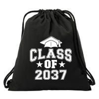 Class Of 2037 Grow With Me First Day Of School Graduation Drawstring Bag
